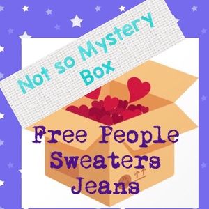 Reseller mystery box jeans Free People sweaters